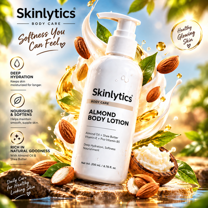 Almond Body Lotion — Soft, Smooth & Hydrated Skin | 200 mL — Skinlytics